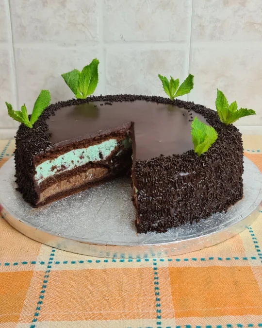 Foto della creazione «Torta alla menta, cioccolato e caffè»
