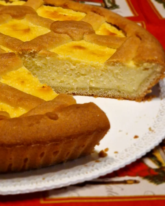 Foto della creazione «Crostata con crema pasticcera e ricotta»