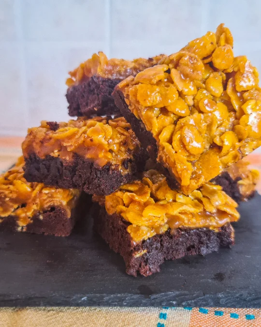 Foto della creazione «Caramel Cornflakes Brownie»